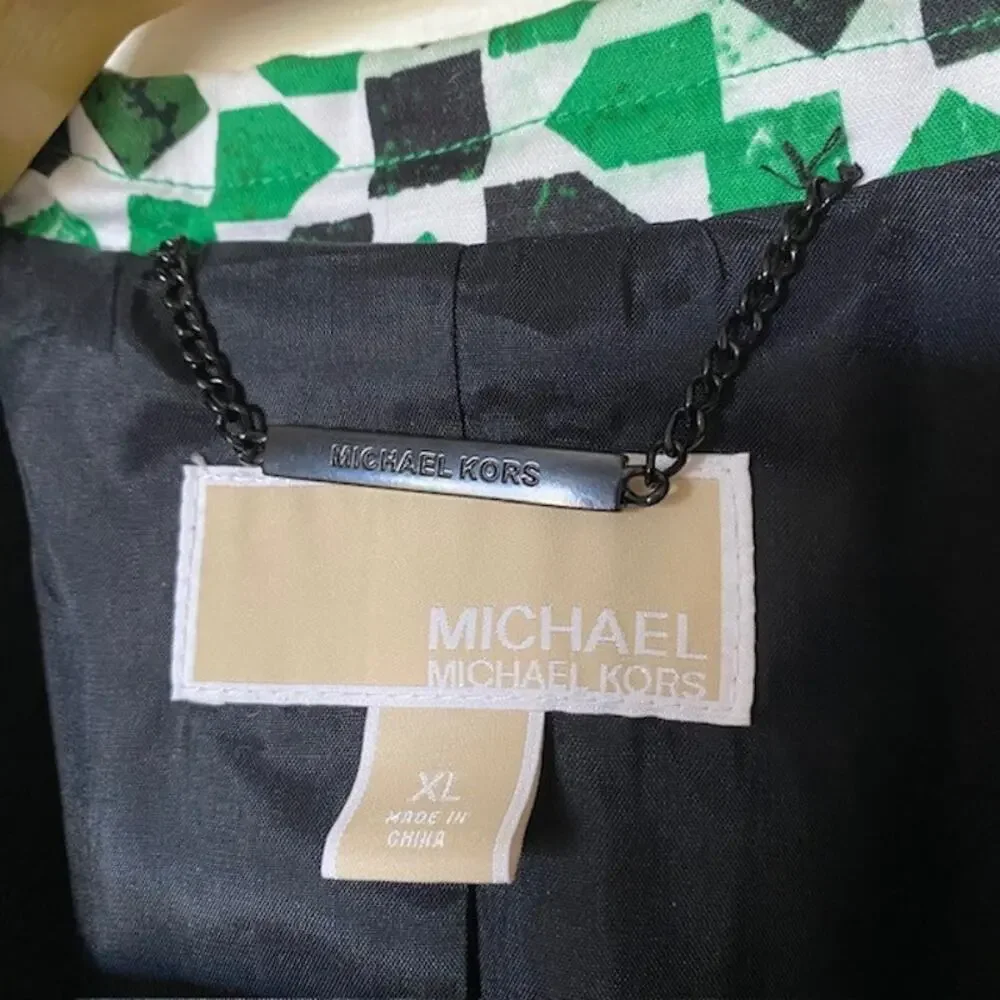 MICHAEL Michael Kors Coat 2014 Collection‎ Geo Print COAT ONLY Women's XL